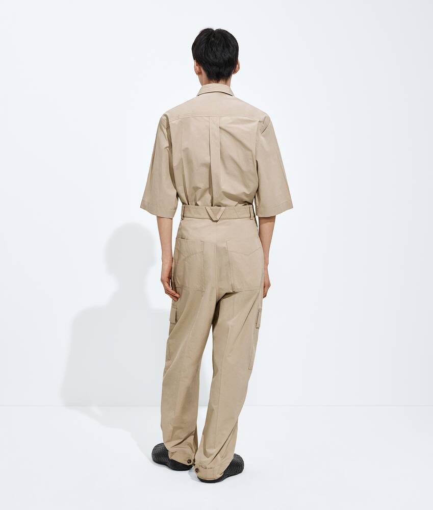 Men's Cotton Toile Cargo Pants in Stucco Bottega Veneta Slovakia EN - Image 3