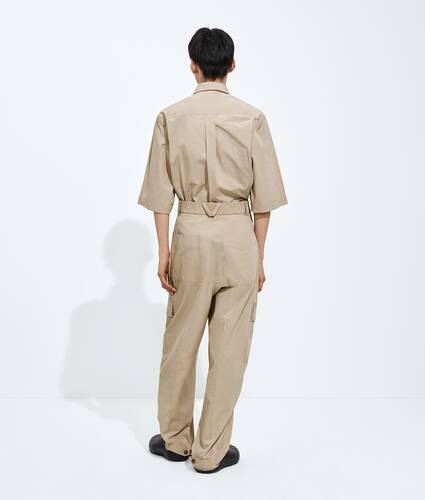 Men's Cotton Toile Cargo Pants in Stucco Bottega Veneta Bulgaria EN - Image 3