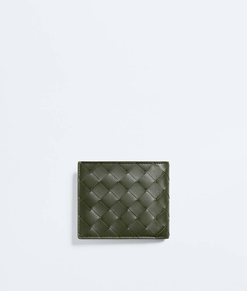 Intrecciato Bi-Fold Portemonnaie f&uuml;r Herren in Green tweed mineral Bottega Veneta &Ouml;sterreich DE - Image 3