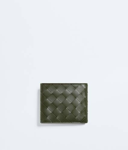 Intrecciato Bi-Fold Portemonnaie f&uuml;r Herren in Green tweed mineral Bottega Veneta &Ouml;sterreich DE - Image 3