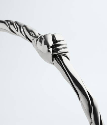Women's Small Knot Cuff Bracelet in Silver Bottega Veneta Bulgaria EN - Image 3