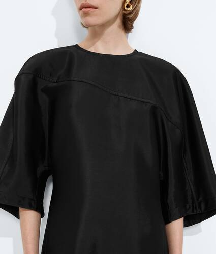 Washed Cotton and Viscose Twill Dress