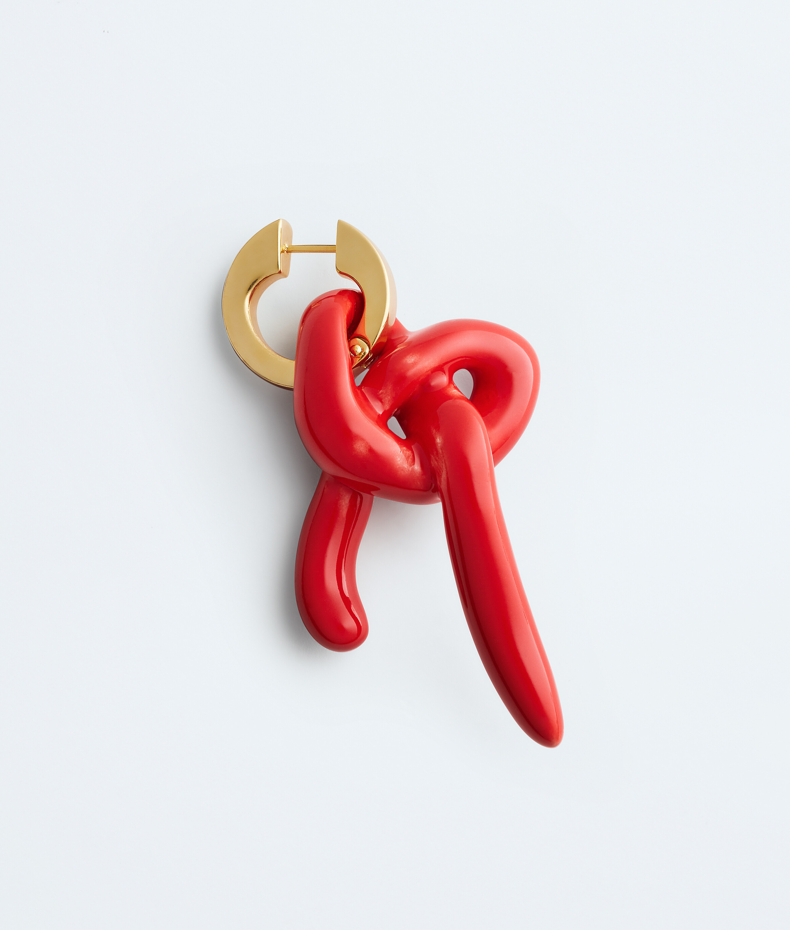 Bottega Veneta Red Knot Single Earring - Woman - U