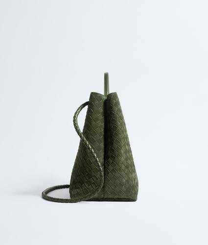 Women's Large Andiamo in Green tweed Bottega Veneta Sweden EN - Image 4