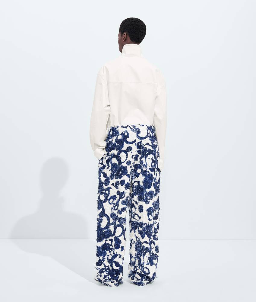 Men's Cotton Fil Coup&eacute; Printed Pants in Blue ink/white Bottega Veneta United States EN - Image 2