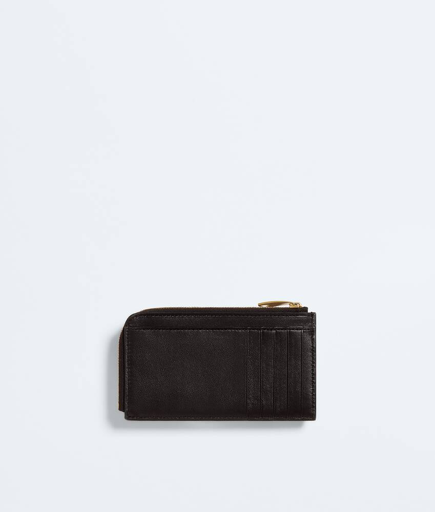 Portacarte Intrecciato Piccolo con zip a L e patta da Donna in Espresso Bottega Veneta Italia IT - Image 2