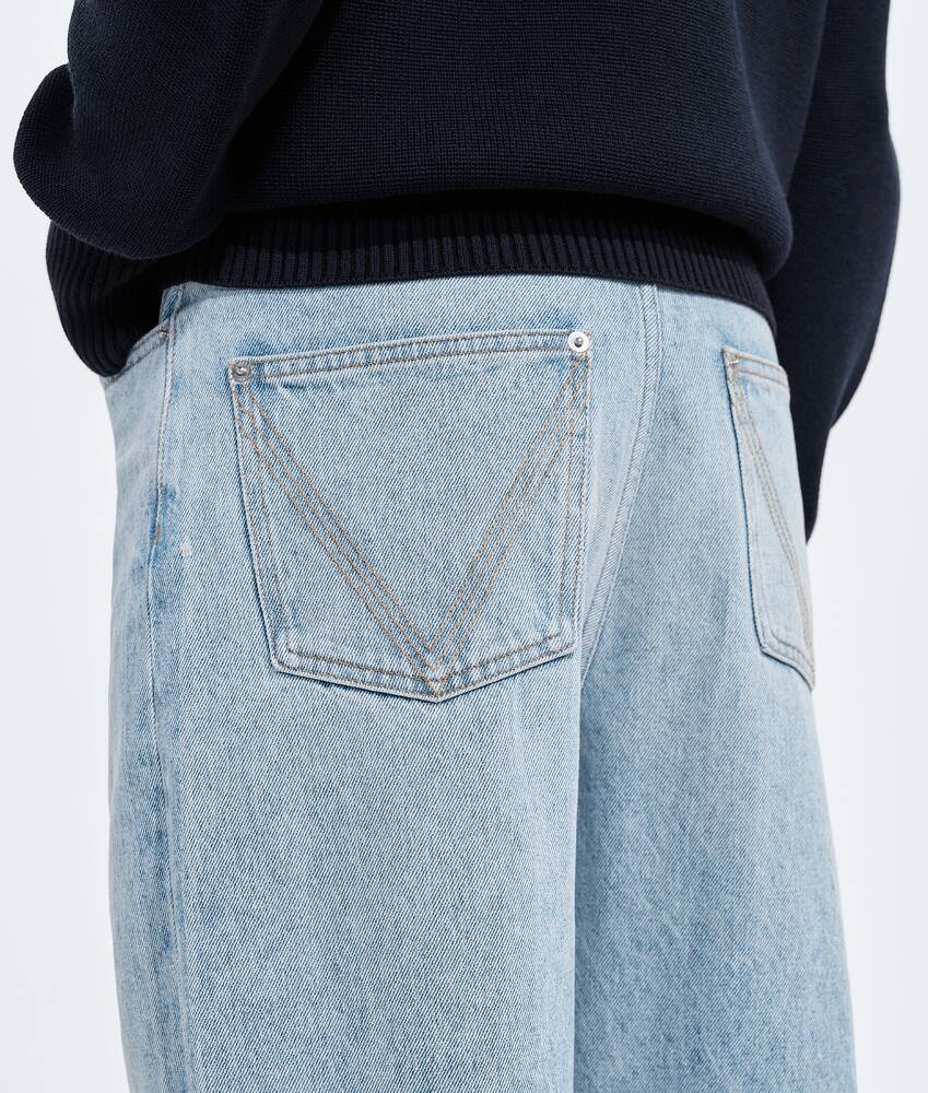 Men's Sky Bleached Wide Leg Jeans in Light bleach Bottega Veneta Czechia EN - Image 4