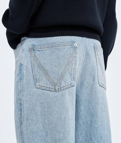 Men's Sky Bleached Wide Leg Jeans in Light bleach Bottega Veneta Czechia EN - Image 4