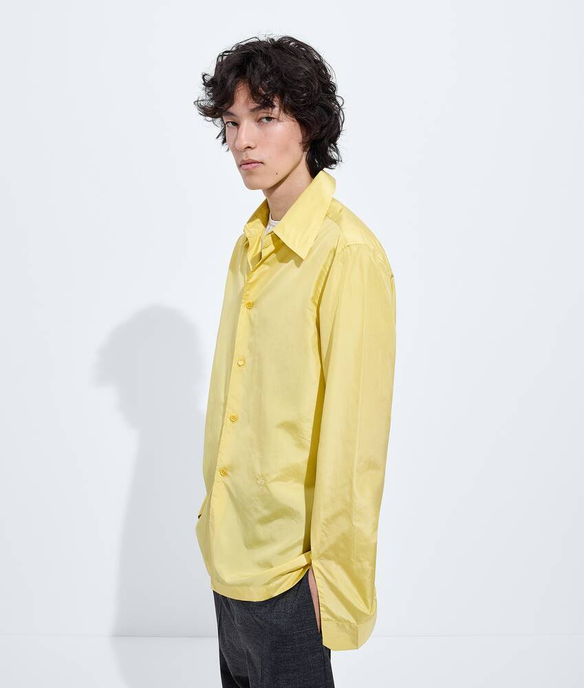 Men's Silk Taffeta Shirt in Light dandelion Bottega Veneta Canada EN - Image 2