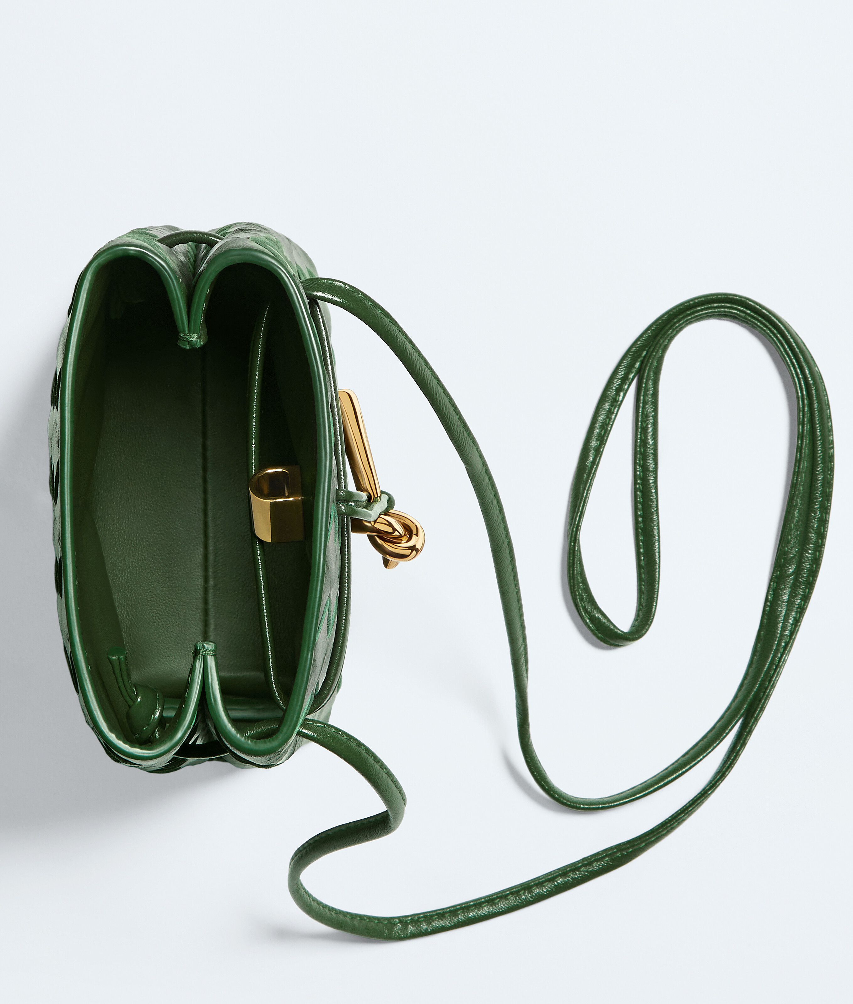 Women's Andiamo Phone Pouch in Basil Bottega Veneta Belgium EN - Image 3