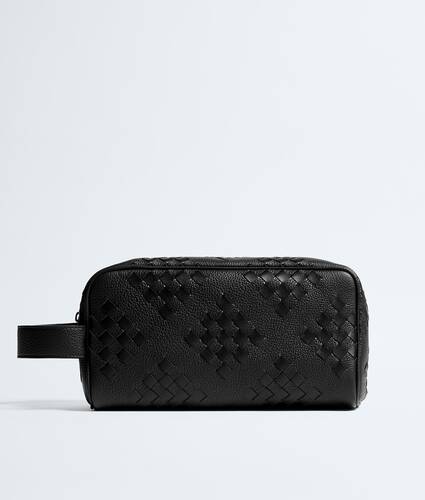 Men's Intrecciato Travel Pouch in Black Bottega Veneta Czechia EN - Image 1