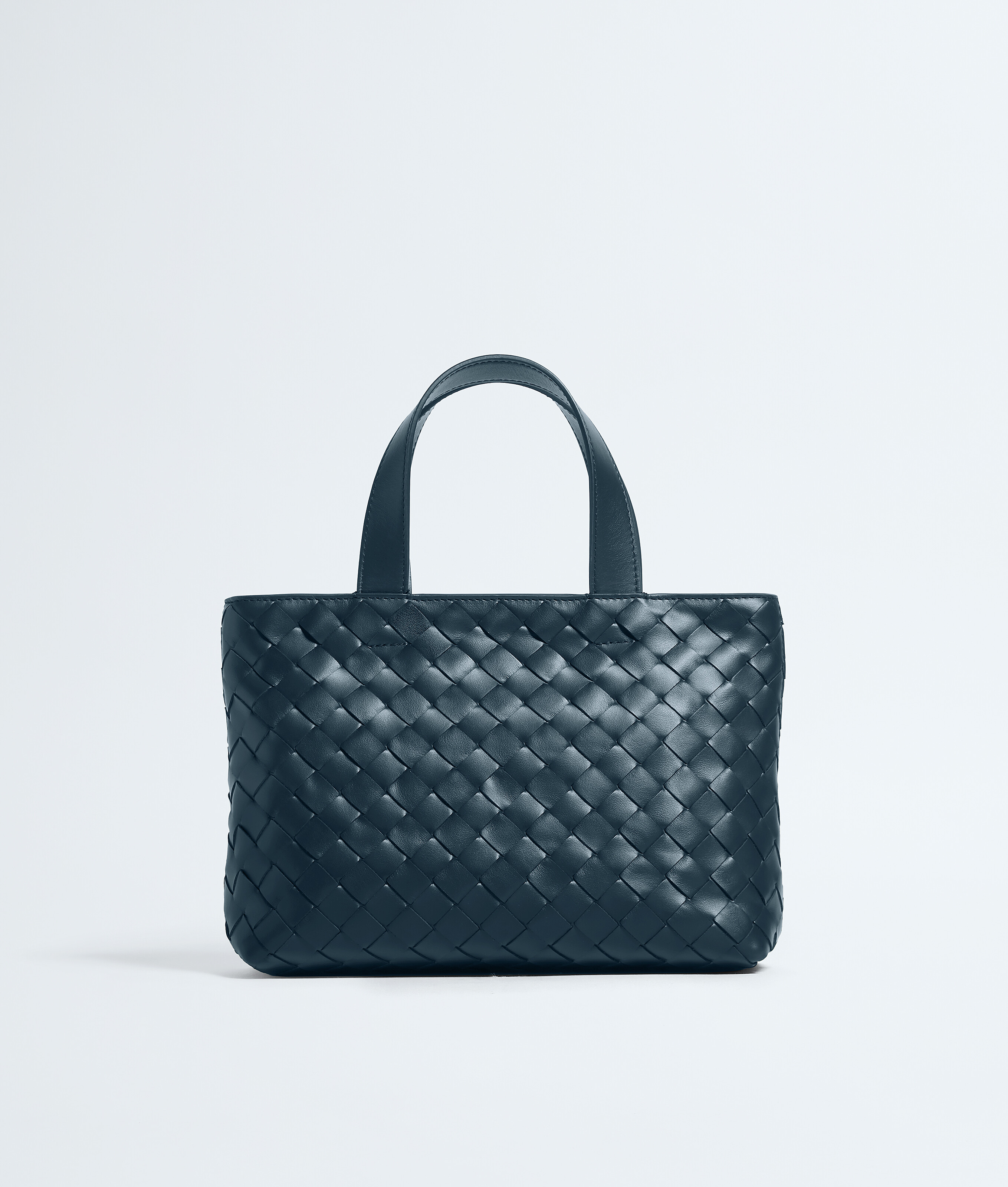 Men's Mini Intrecciato Zipped Tote in Denim | Bottega Veneta US