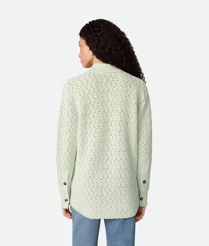 Cotton Crochet Knit Shirt