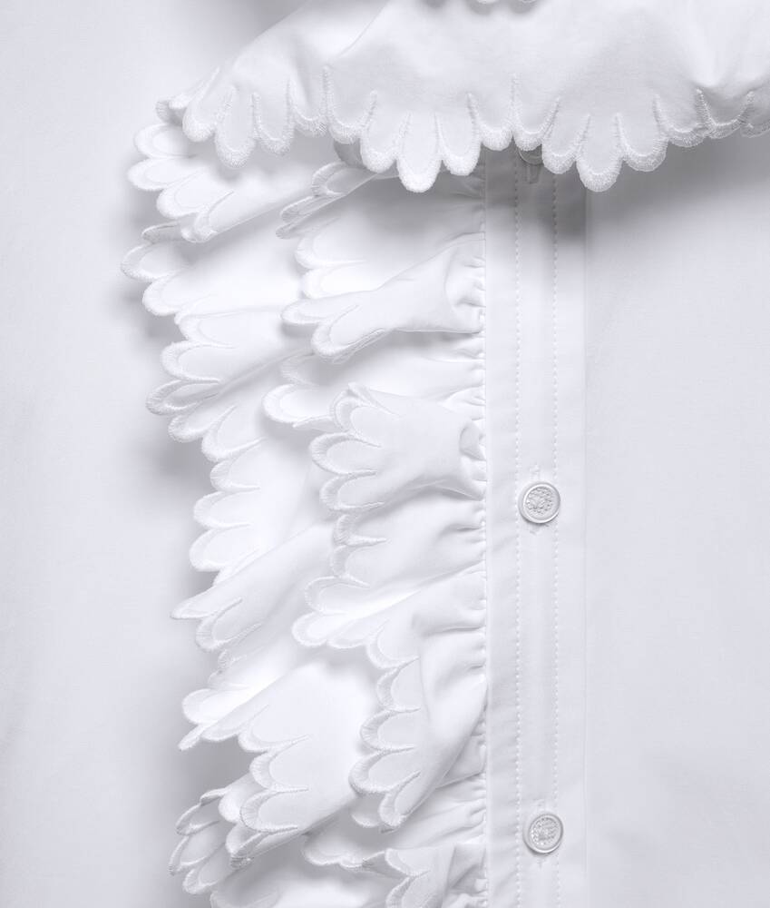 Men's Compact Cotton Poplin Shirt in White Bottega Veneta Ireland EN - Image 6