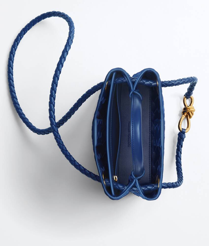 Women's Mini Andiamo in Blue royal Bottega Veneta Singapore EN - Image 4