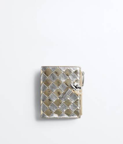 Women's Andiamo Small Bi-Fold Wallet in Supermoon/silver Bottega Veneta Romania EN - Image 1