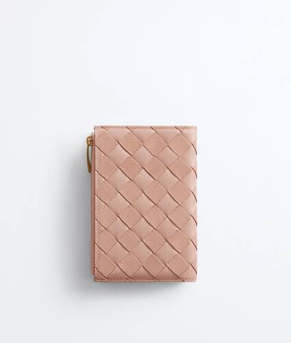 Portefeuille &agrave; deux volets Intrecciato moyen format pour Femme en Terra pink Bottega Veneta Luxembourg FR - Image 3