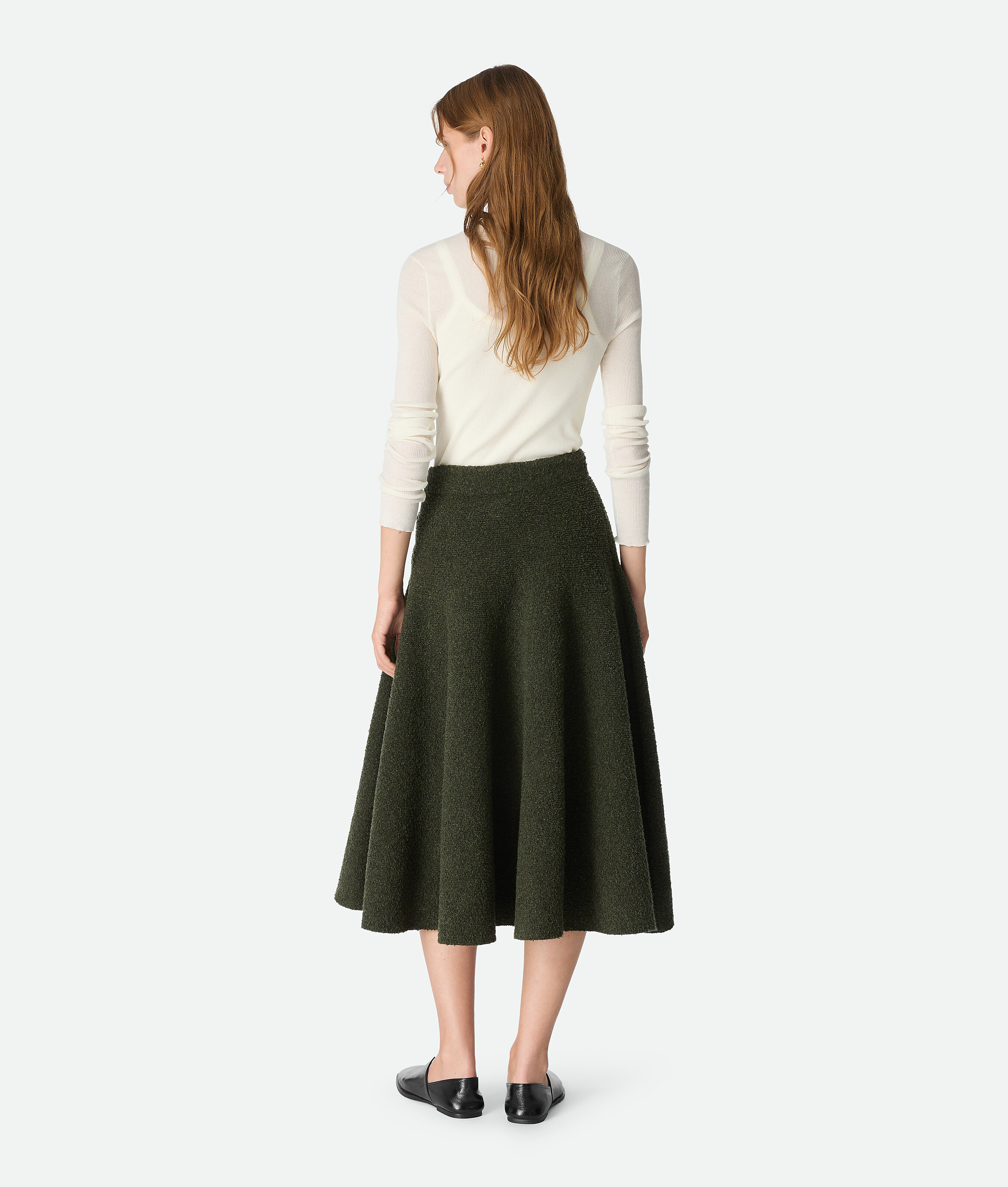 Bottega Veneta Wool Bouclé Skirt In Multi