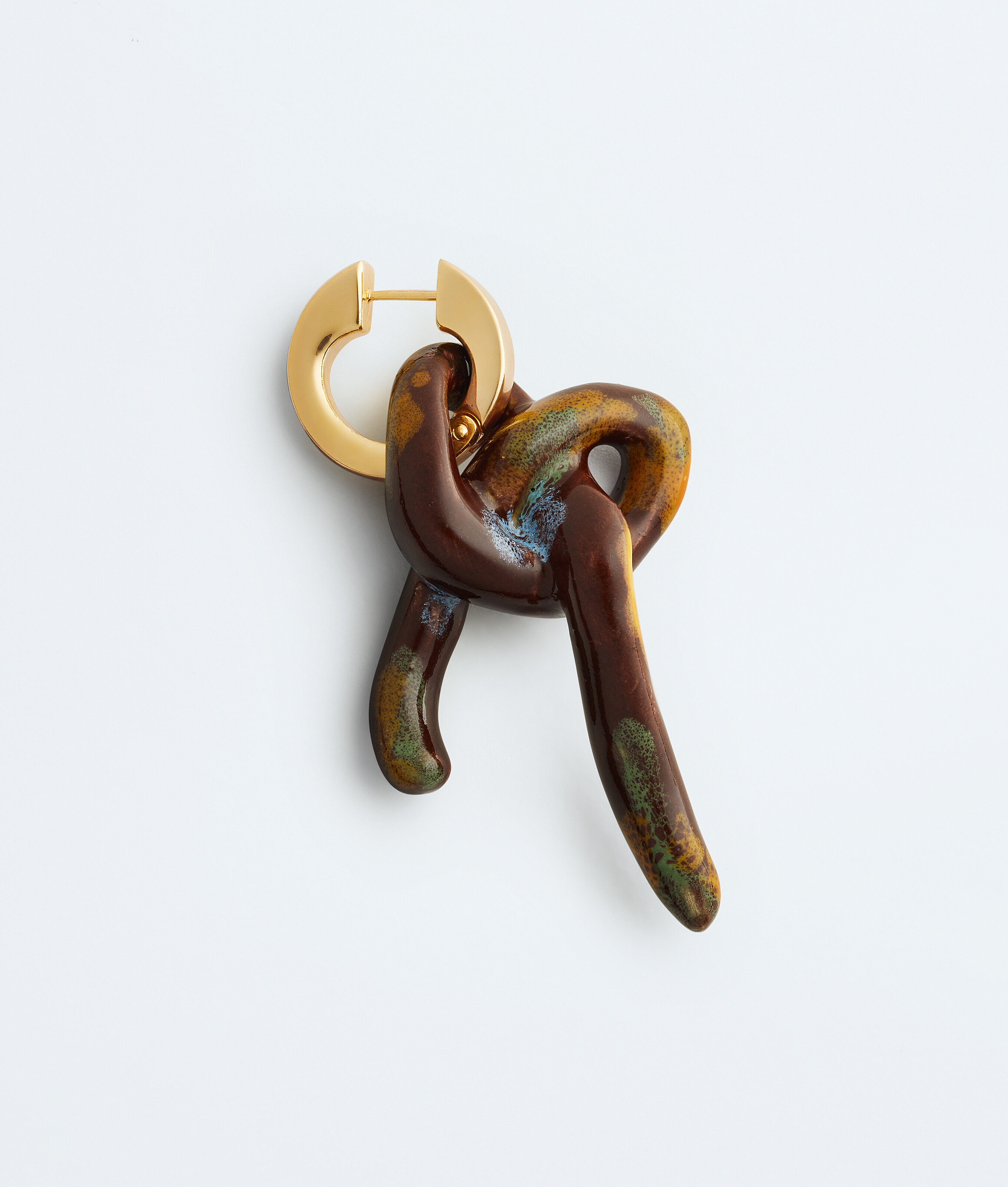 Bottega Veneta Brown Knot Single Earring - Woman - U