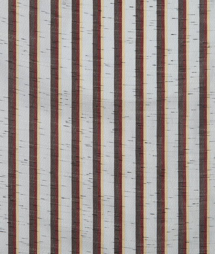 Men's Stripe Cotton And Linen Shorts in Cloud/fondant/lava Bottega Veneta Italy EN - Image 5