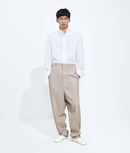 Men's Wool And Cotton Pants in Beige/light blue Bottega Veneta Canada EN - Image 1
