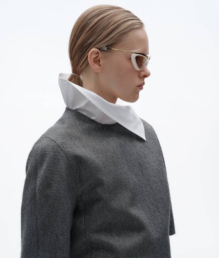Women's Mohair and Silk Mikado Top in Harbor gray Bottega Veneta Poland EN - Image 2