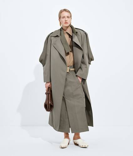 Cotton and Silk Gabardine Trench