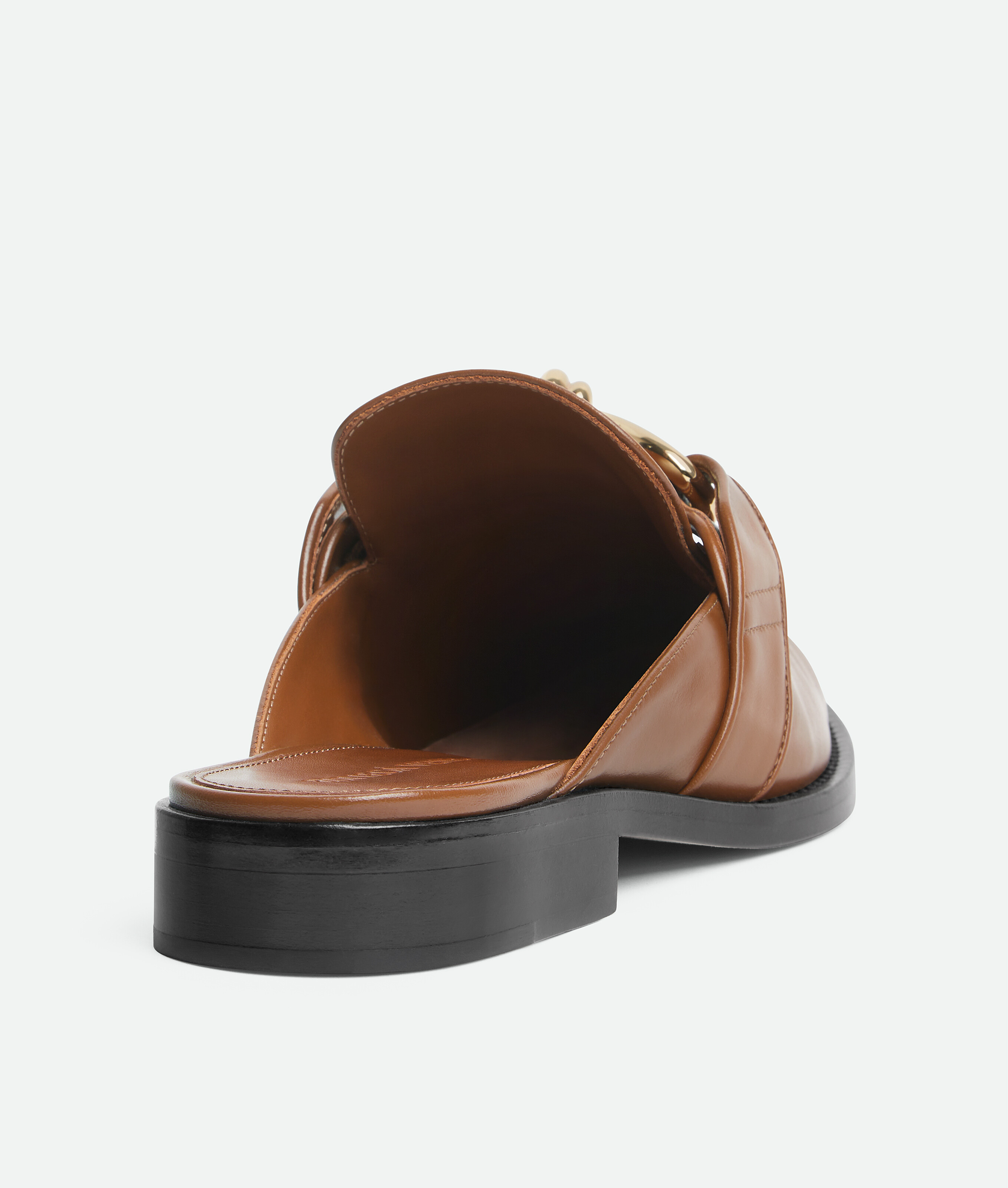 Bottega Veneta Women Astaire Leather Sabot Loafers In Brown