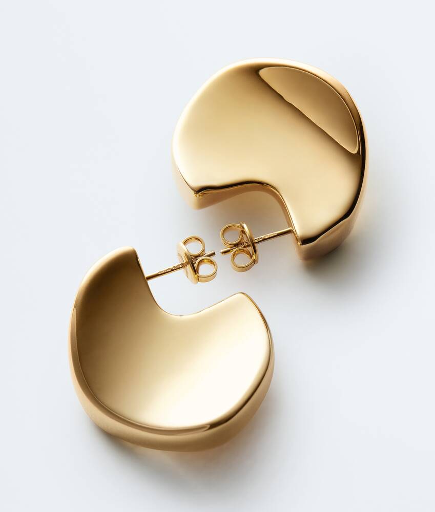 Women's Medium Disc Earrings in Yellow gold Bottega Veneta Zimbabwe EN - Image 4