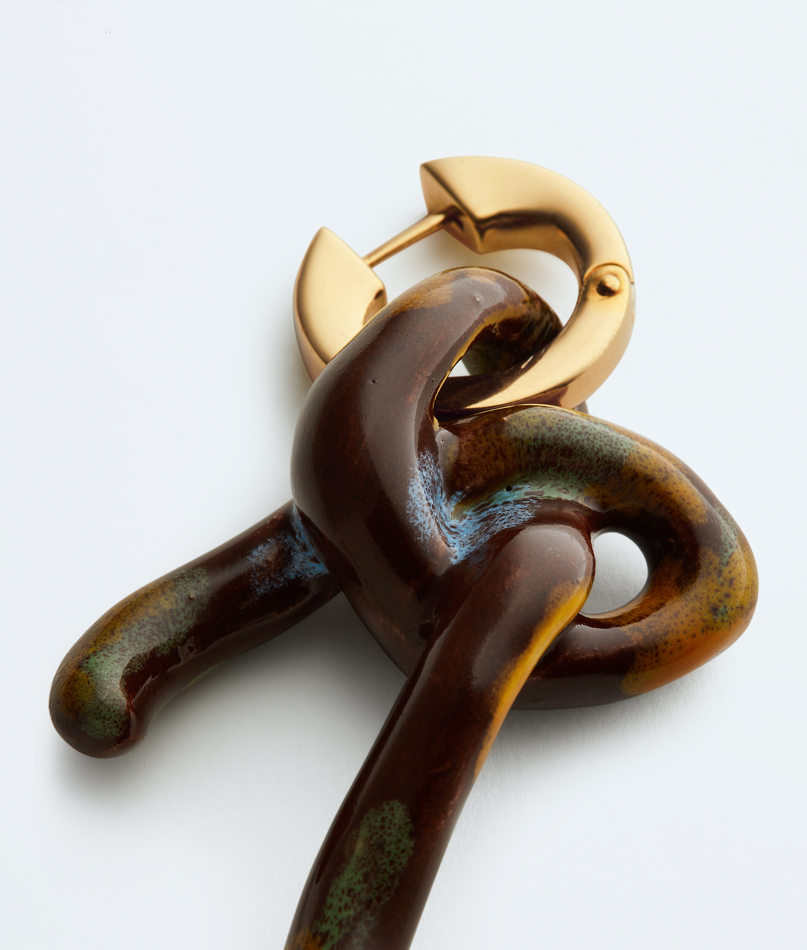 Women's Knot Single Earring in Bitter chocolate Bottega Veneta Poland EN - Image 3