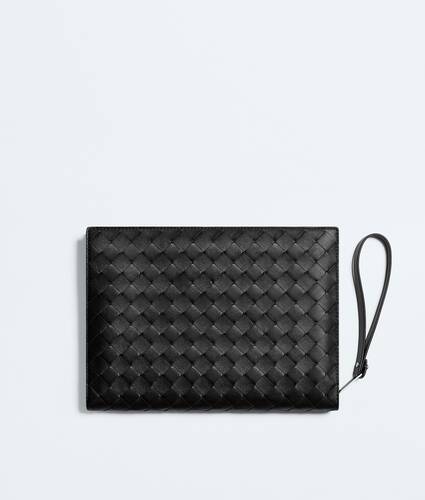 Small Intrecciato Document Case With Wristlet