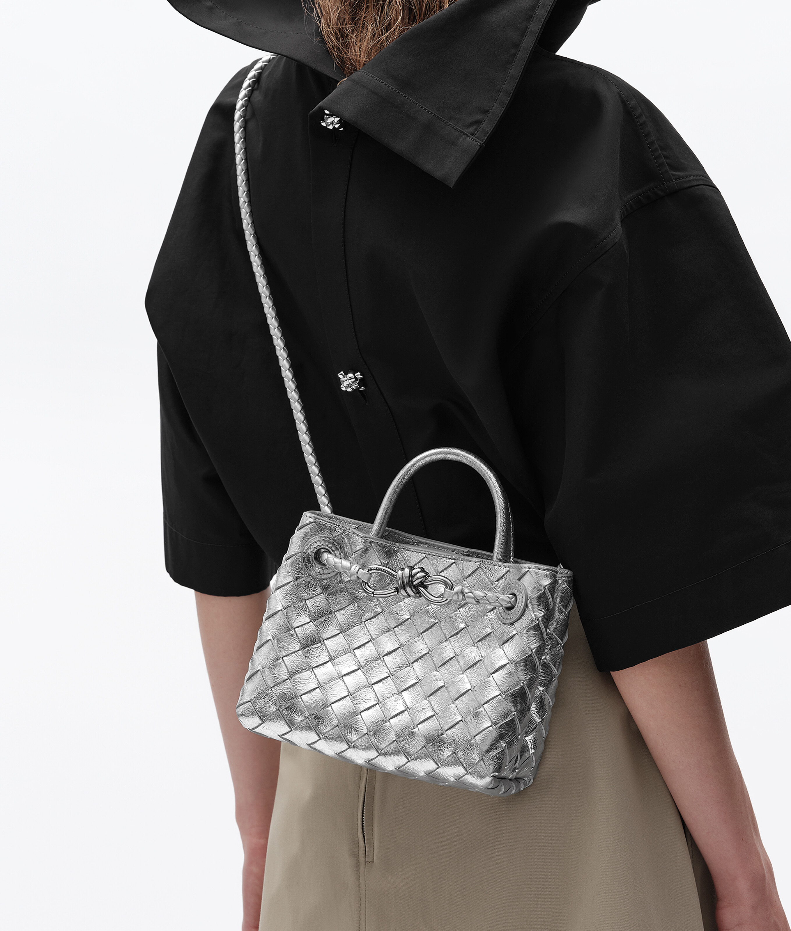 Women's Mini Andiamo in Silver Bottega Veneta Canada EN - Image 5