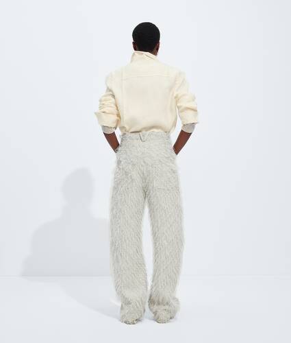 Pantaloni in morbida pelle con motivo Intrecciato da Donna in Pumice Bottega Veneta Italia IT - Image 3