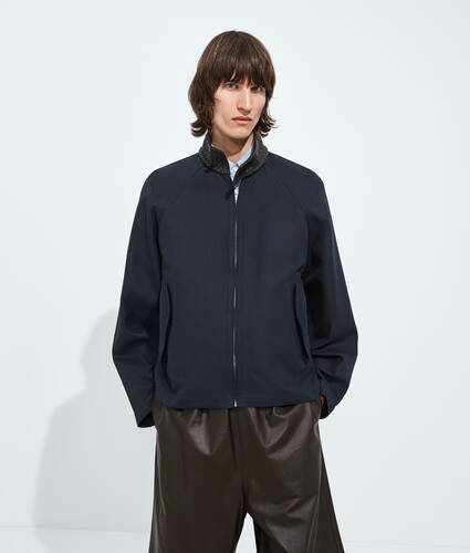 Men's Cotton Gabardine Harrington Jacket in Midnight blue Bottega Veneta Portugal EN - Image 1