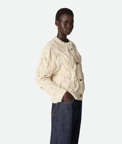 羊毛开衫 为 所有 在 绳草黄 Bottega Veneta 新加坡 ZH - Image 2