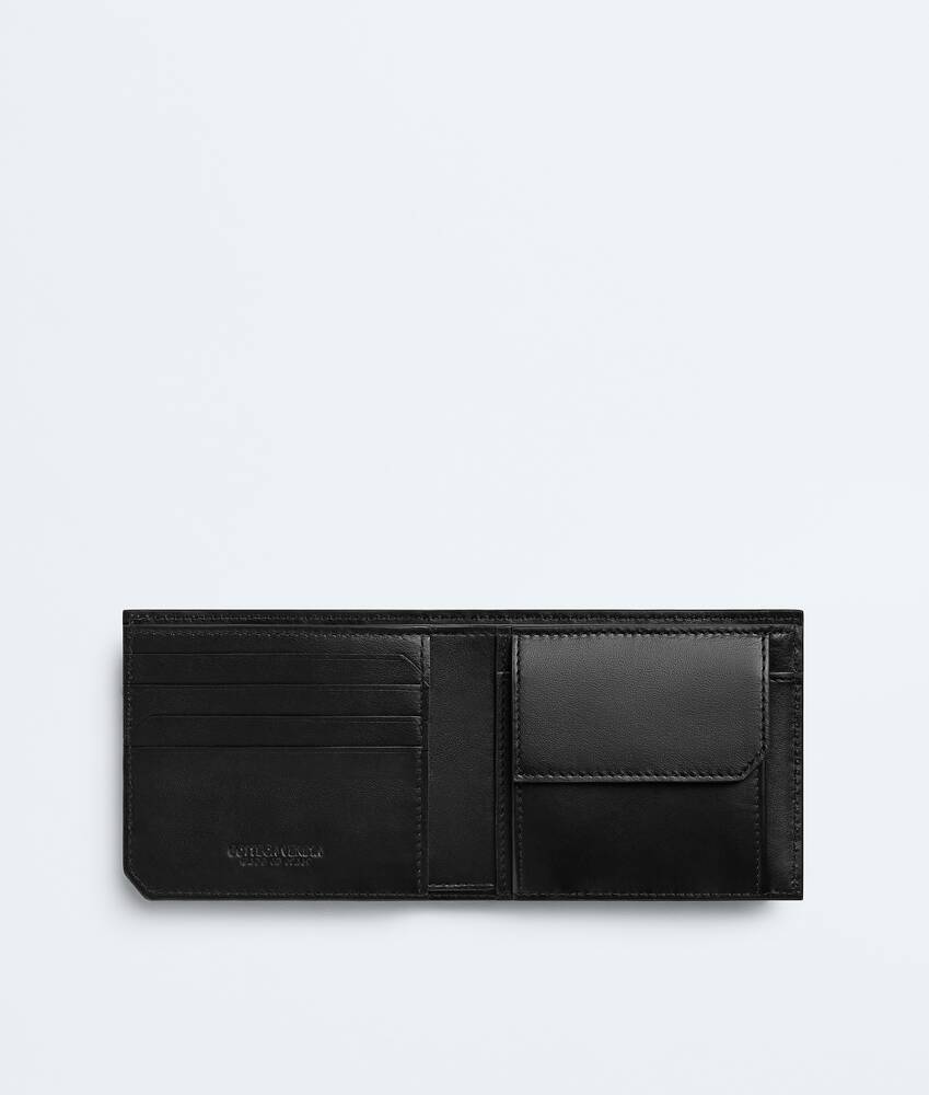 Men's Intrecciato Piccolo Bi-Fold Wallet With Coin Purse in Black Bottega Veneta Hong Kong SAR China EN - Image 2