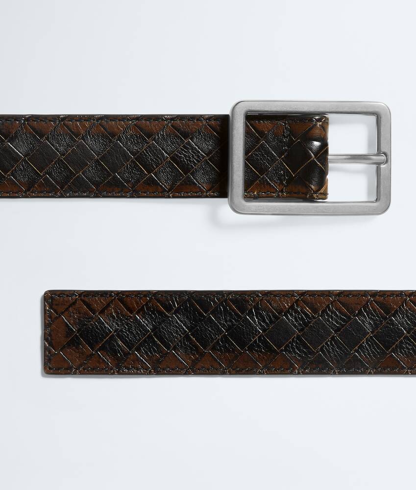 Men's Tile Belt in Black/brown Bottega Veneta Czechia EN - Image 4