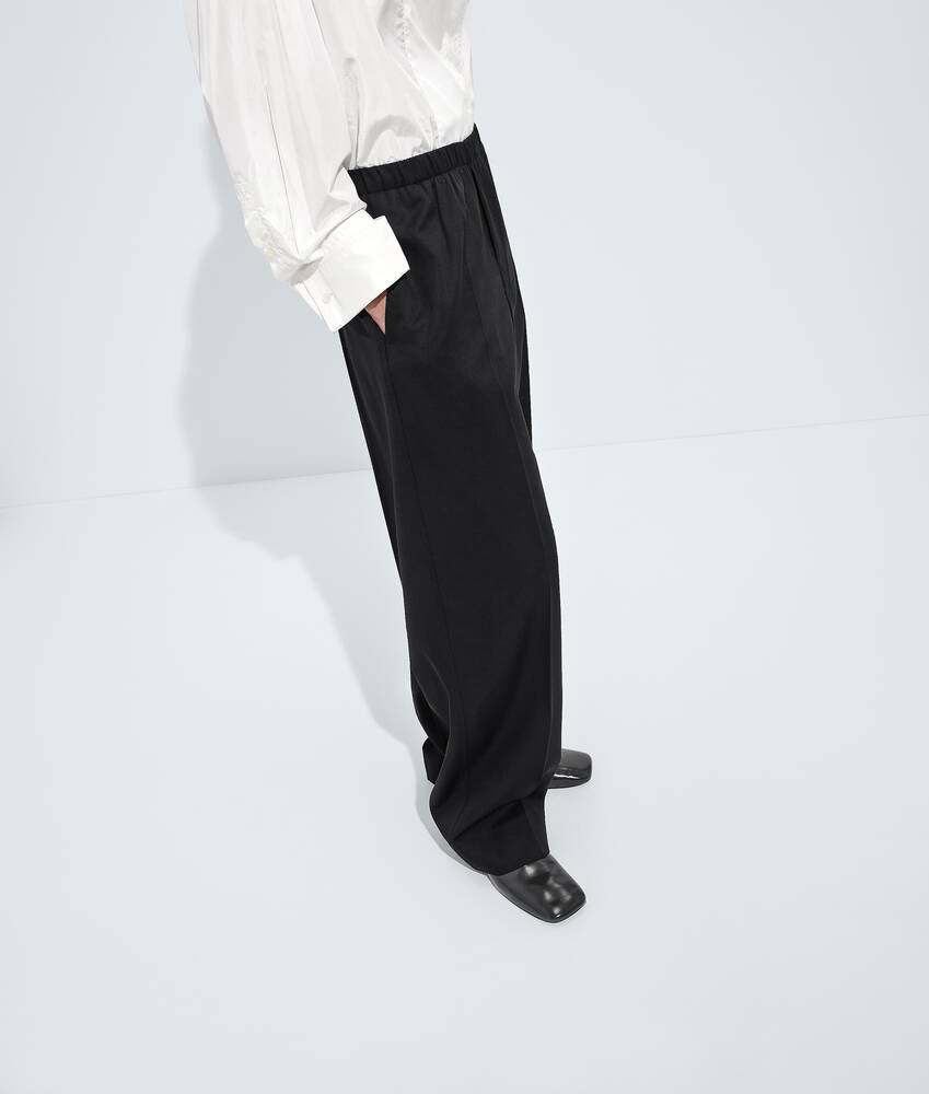Women's Wool Grain De Poudre Pants in Double black Bottega Veneta Australia EN - Image 3