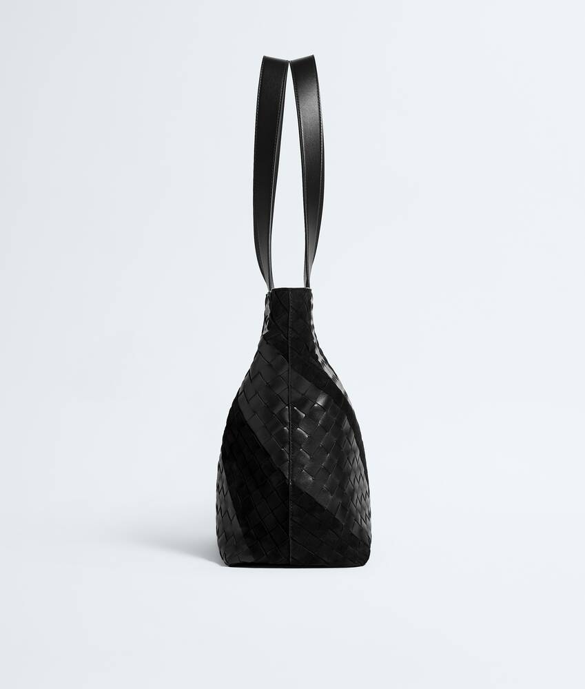 Men's Small Intrecciato Zipped Tote in Black Bottega Veneta United Kingdom EN - Image 4