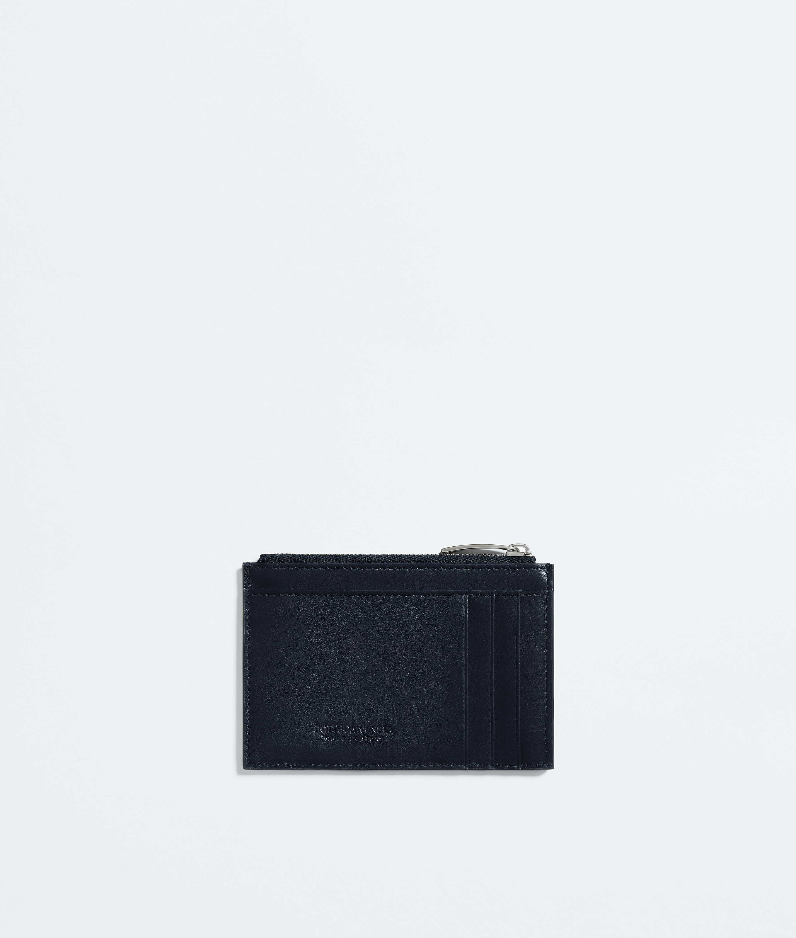 Men's Intrecciato Zipped Card Case in Midnight/taxi Bottega Veneta Luxembourg EN - Image 3