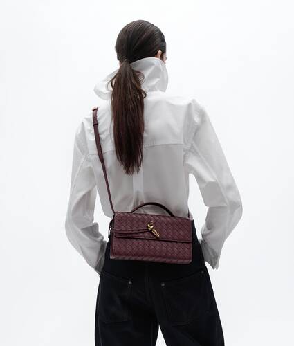 Clutch Andiamo 25 para Mujer en Deep mahogany Bottega Veneta Espa&ntilde;a ES - Image 6