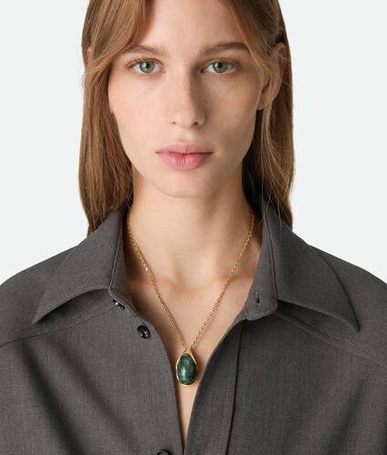 Drop Marble Pendant Necklace