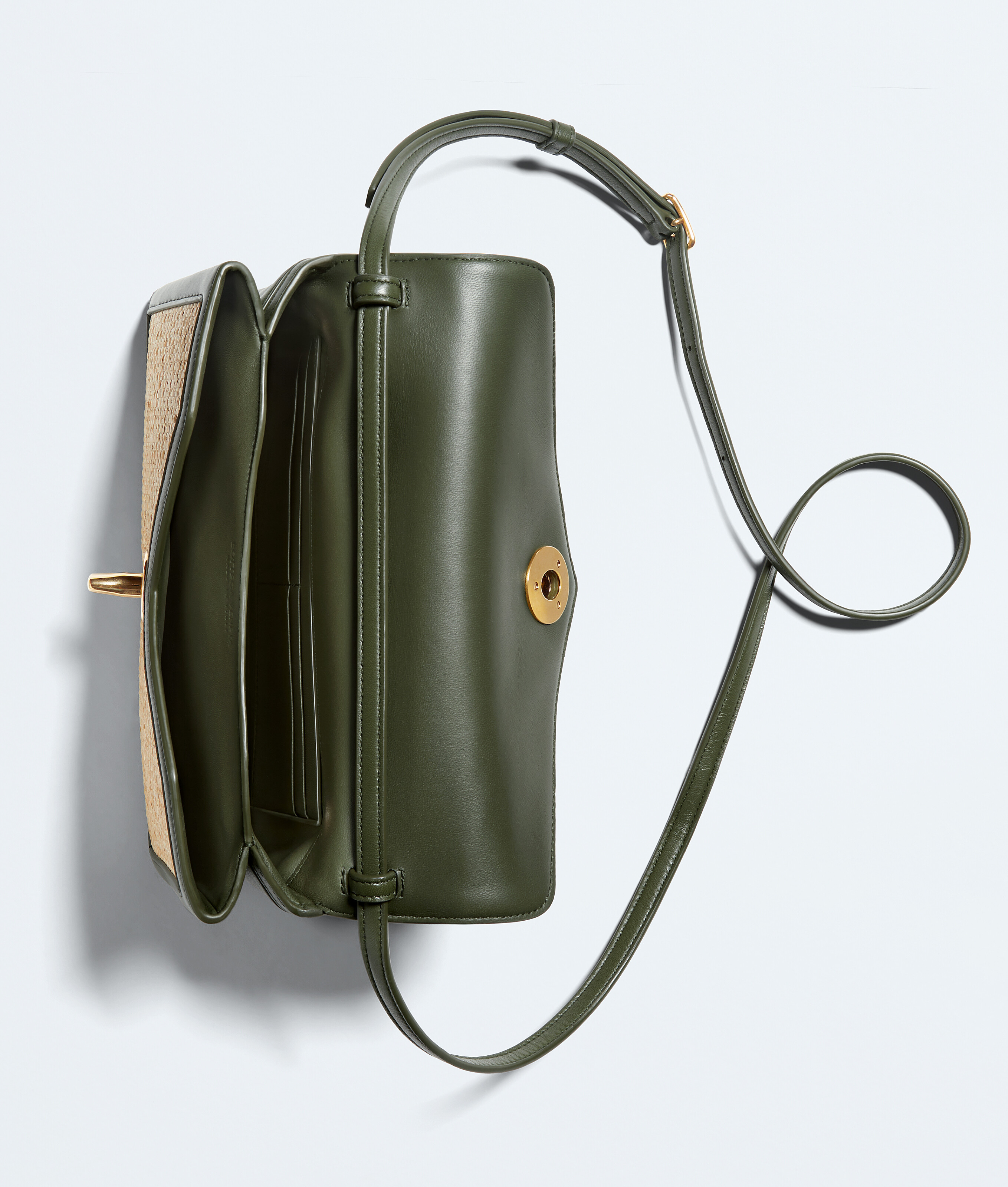 Women's Knot Lock in Natural/green tweed Bottega Veneta Luxembourg EN - Image 3