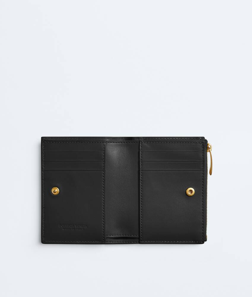 Women's Cassette Small Bi-Fold Wallet in Black Bottega Veneta Estonia EN - Image 2