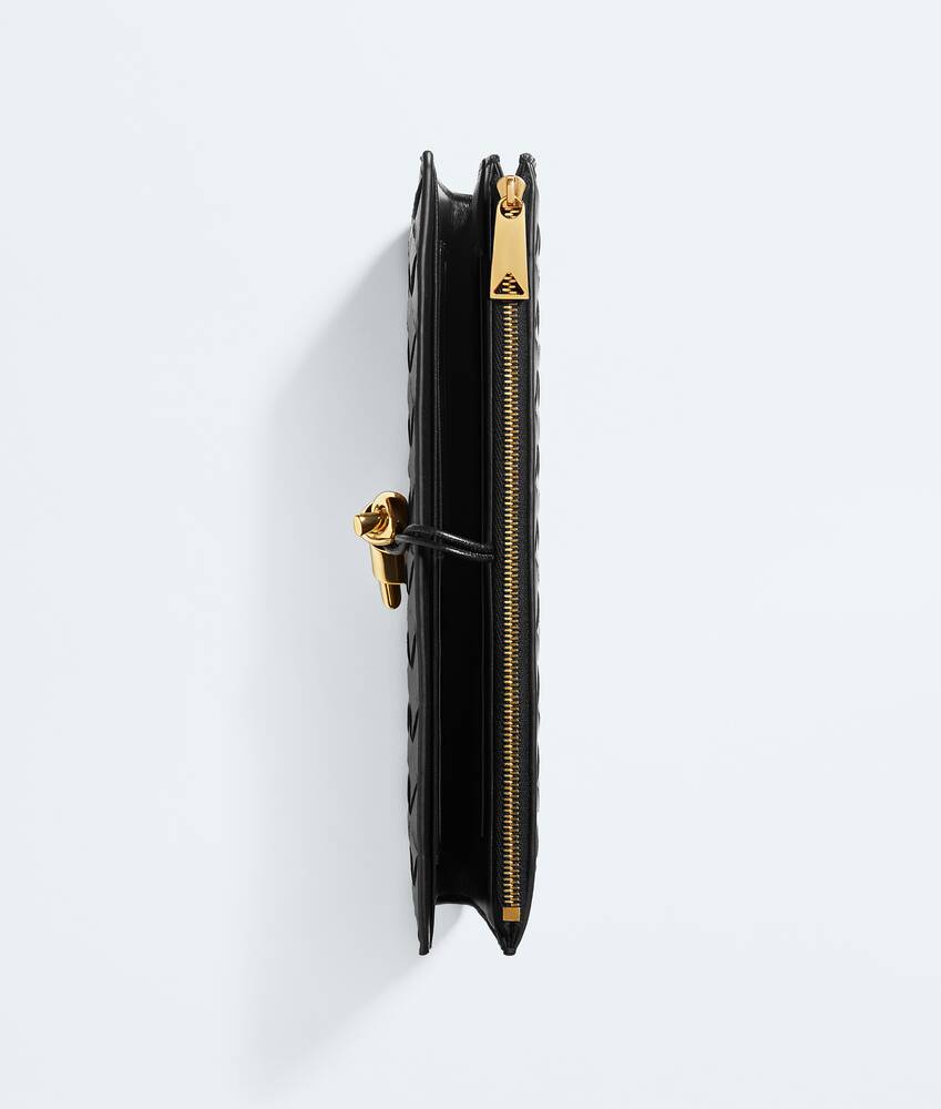 Women's Andiamo Wallet Organizer in Black Bottega Veneta Greece EN - Image 4