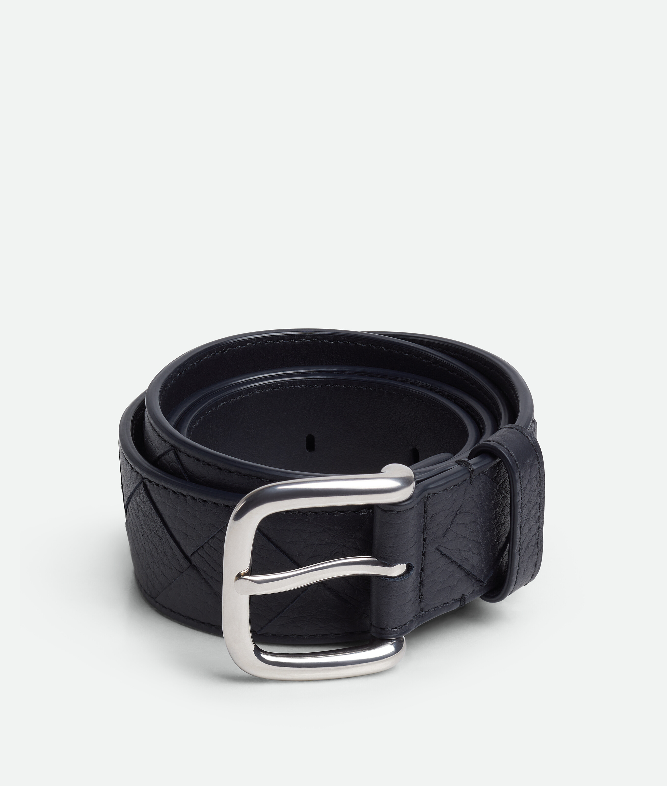 Men's Intrecciato Belt in Nocturnal | Bottega Veneta US
