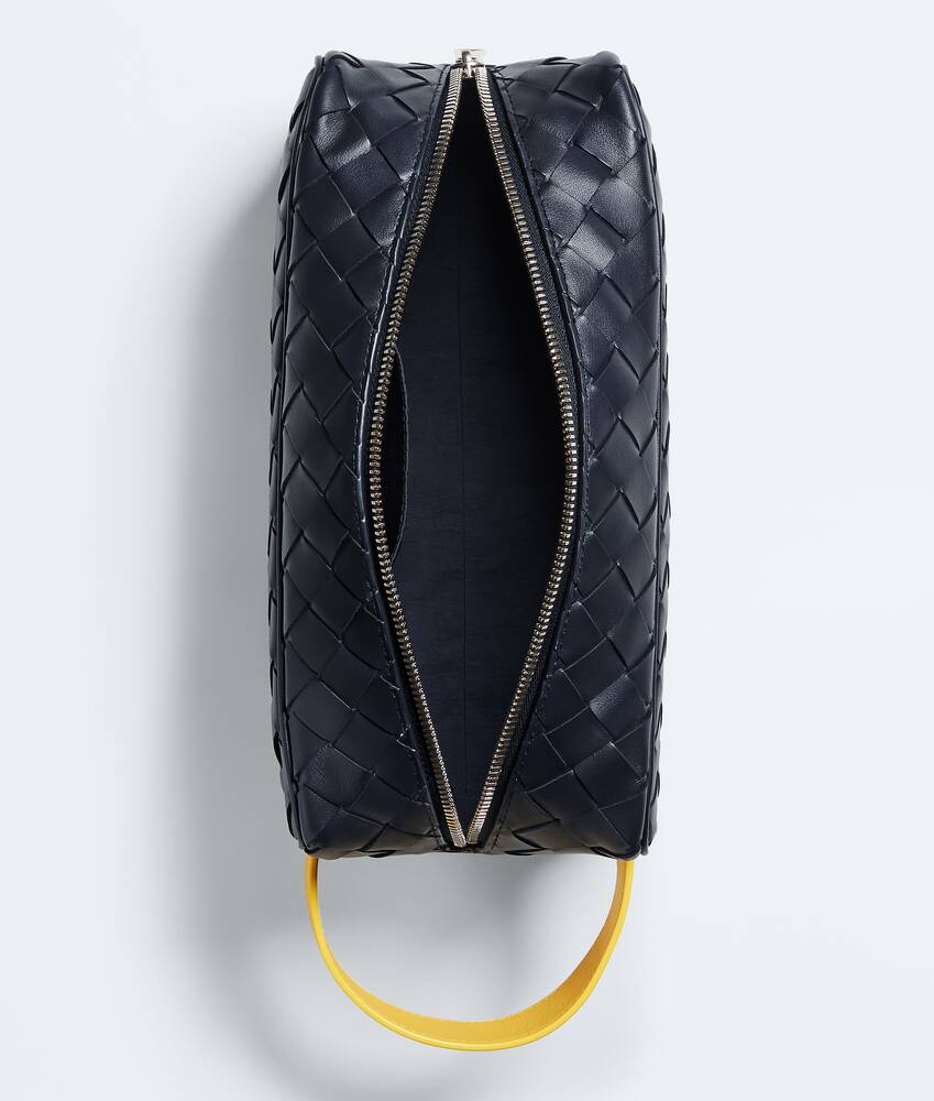 Men's Intrecciato Travel Pouch in Midnight/taxi Bottega Veneta Bulgaria EN - Image 3