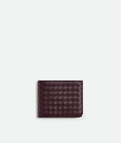 Men's Intrecciato Piccolo Bi-Fold Wallet in Dark barolo Bottega Veneta Macao SAR China EN - Image 1