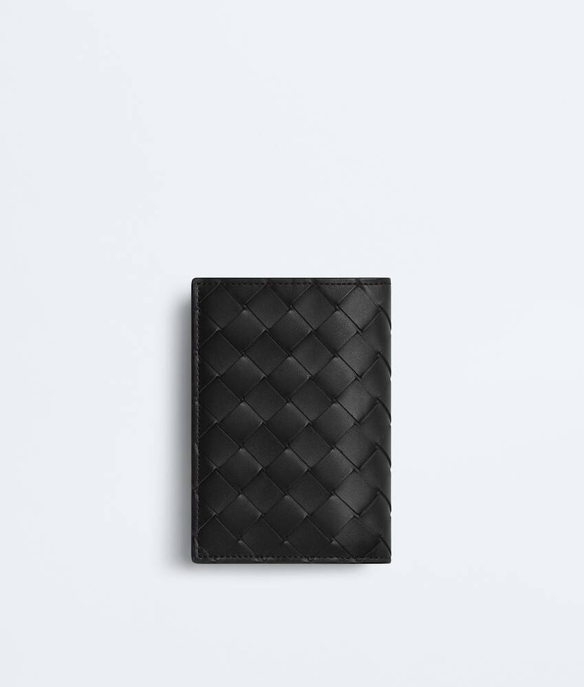 Men's Intrecciato Medium Bi-Fold Wallet With L-Zip in Black Bottega Veneta Japan EN - Image 3