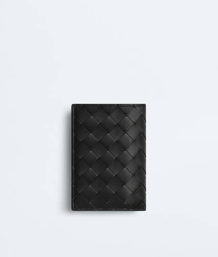 Men's Intrecciato Medium Bi-Fold Wallet With L-Zip in Black Bottega Veneta Japan EN - Image 3